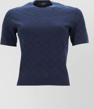 Gucci jacquard logo-knit top