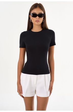 LaMarque Moa | Jersey Crew Neck Tee in Black at Nordstrom, Size X-Large