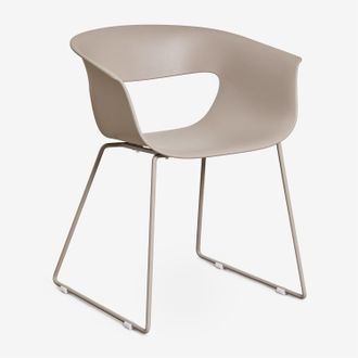 Sklum Pack De 4 Sillas De Comedor Con Reposabrazos En Polipropileno Y Acero Alanys Sklum