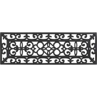 Andiamo Zerbino Rigoletto, facile da pulire, esterno resistente alle intemperie, in gomma antiscivolo, 25 x 75 cm, nero