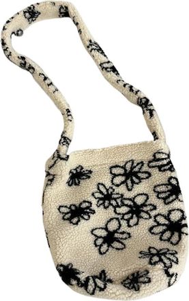 Generic Autumn and winter shoulder bag womens plush casual large-capacity crossbody bag(08,27 * 30cm)