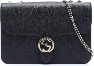 Gucci Pre-owned Gucci Medium Dollar Calfskin Interlocking G Crossbody Ladies SJ1A0GKK5BZPHDBL