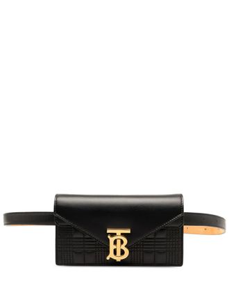Burberry 2017-2025 Quilted Leather TB Envelope belt bag - unisex - Calf Leather/Leather - One Size - Black
