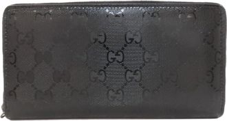Gucci Black Pvc Long Wallet (Bi-Fold) (Pre-Owned)