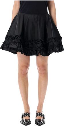 Ganni Duchesse Nylon Mini Rok - Dames - Korte rokken - Zwart - S - Nylon - Rokken