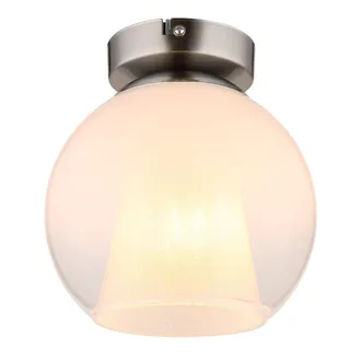 Globo Lighting Globo - Plaf&oacute;n - Barry - Acero - Vidrio - &Oslash; 18cm - E27 - 15749nd