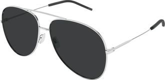 Saint Laurent Aviator Zonnebril - Dames - Accessoires - Grijs - Maat: 63 MM