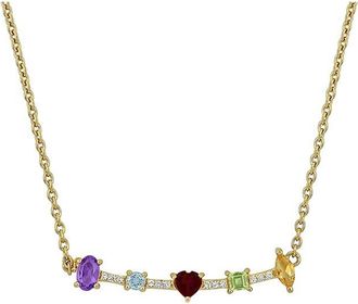 Rina Limor Gold-Plated Silver 0.87 Ct. Tw. Gemstone Necklace