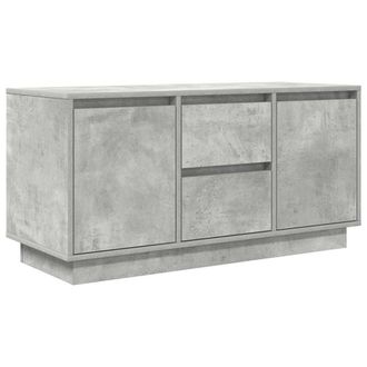 Berkfield Home TV Cabinet with LED Lights Concrete Grey 100x41x50 cm | Size: 100 x 41 x 50 cm