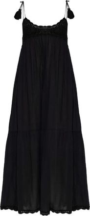 Ulla Johnson Linnea gehaakte midi-jurk met kwastje - Zwart