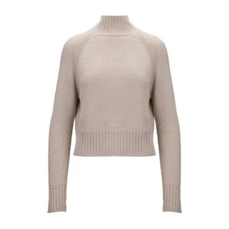 Herno Ml 000053D 1990 Jumper - Dames - Coltruien - Beige - M - Wol - Truien & Vesten