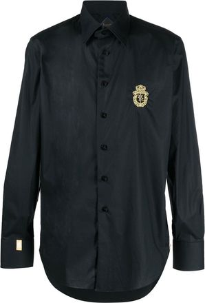 Billionaire Boys Club Silver Cut logo-print shirt - men - Cotton/Spandex/Elastane - XXXL - Black