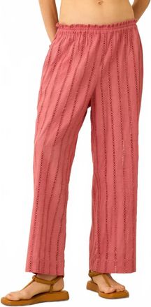 Alix of Bohemia Otto Eyelet Pants In Red Rouge