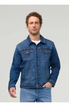 Duer Performance Denim All Season Trucker Jacket in Alpine-Indigo at Nordstrom, Size Xx-Large