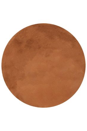Esprit Alfombra redonda de imitaci&oacute;n a piel terracota 200 rd