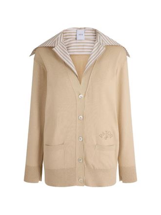 Patou Mix Popeline Collar Cardigan