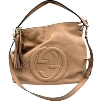 Gucci Pre-owned Shoulder Bags, female, Beige, Size: ONE SIZE Pre-owned Vintage Shoulder Bag