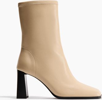 H&M Block-heeled ankle boots - Beige