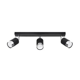 Sollux Lighting L&aacute;mpara de techo negro/cromo acero alt. 18 cm