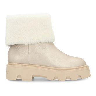 Moncler Winter Boots, female, Gray, Size: 11 US Aurea Mid Shearling Boots