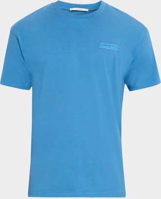 Givenchy Mens Tonal Grosgrain Label Crewneck T-Shirt