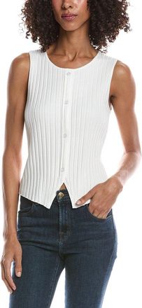 Bernardo Button Up Rib Knit Vest