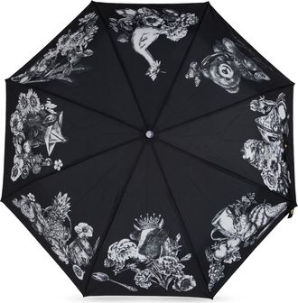 Moschino Folding Umbrella, Unisex, Black
