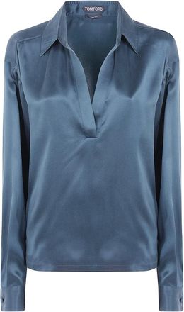 Tom Ford Overhemden, Dames, Groen, S, Blouses
