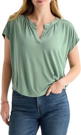 Lucky Brand Sandwash Notch Top in Lily Pad at Nordstrom Rack, Size X-Large