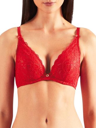 Aubade Womens Rosessence Triangle Plunge Bra - Red Polyamide - Size 36D