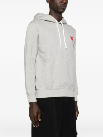 Comme Des Gar&ccedil;ons Red Heart Appliqu&eacute; Hoodie - Grey