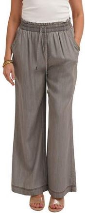 Cyrus Pull On Wide Leg Pants in Light Grey Denim at Nordstrom Rack, Size X-Large
