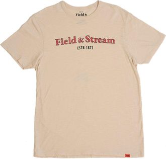 Field & Stream Mens Slub Short Sleeve Graphic Tee Tops, Legacy/Cream, Large