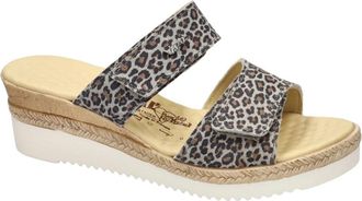 Vital Olivia Wedge Mules - Dames - Sleehakken - Grijs - 39 EU - Leer - Schoenen