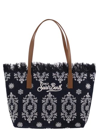 MC2 Saint Barth City Canvas Shopper-Tasche mit Stickerei und Logo