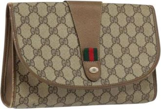 Gucci Pre-owned Clutches, female, Beige, Size: ONE SIZE Pre-owned Plastic Clutch