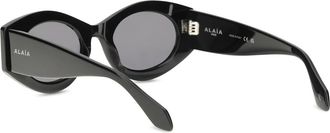 Alaia Womens Sunglasses Oval Black-Grey Black-Black-Grey Acetate Black/black/grey