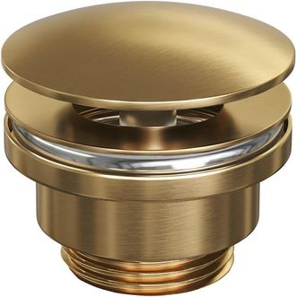 Marcel Breuer Gold Edition Wastafelplug - always open - PVD - geborsteld goud
