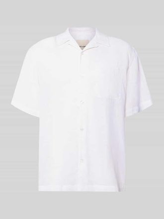 Only & Sons Relaxed Fit Freizeithemd aus Leinen-Viskose-Mix Modell LAURENCE in Weiss, Gr&ouml;&szlig;e XXL