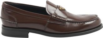 Prada Loafers, male, Brown, Size: 8 1/2 US Leather Loafers