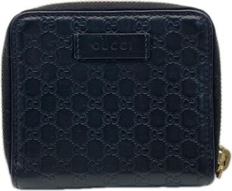 Gucci Microguccissima Black Leather Wallet (Bi-Fold) (Pre-Owned)
