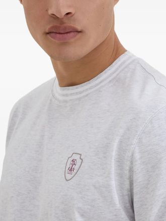 Brunello Cucinelli Womens Logo-Embroidered Crew-Neck T-Shirt Aw25 M
