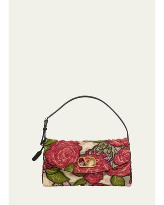 Valentino Garavani Small Floral Jacquard Shoulder Bag