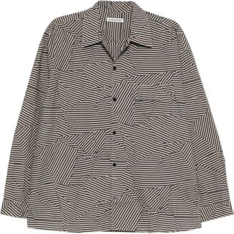 Ymc You Must Create Camicia a righe - Nero