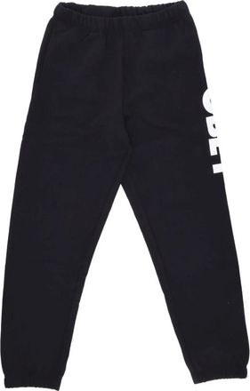 Obey Zwarte Bold Trainingsbroeken Fleece Trainingsbroek - Heren - Sweatpants - Zwart - L - Katoen - Broeken