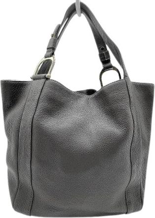 Gucci Pre-owned Horsebit Tote Bag - Dames - Vintage Handtas - Grijs - ONE Size - Leer - Vintage