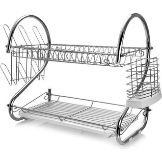 MegaChef 22 Inch Two Shelf Dish Rack in Silver at Nordstrom