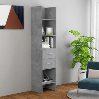 vidaXL Estanter&iacute;a De Madera Contrachapada Gris Hormig&oacute;n 40x35x180 Cm Vidaxl