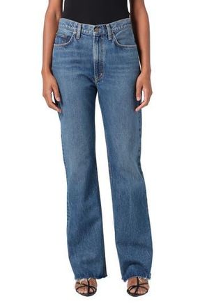 A Gold E Leena Raw Hem Flare Leg Jeans in Placebo at Nordstrom Rack, Size 25