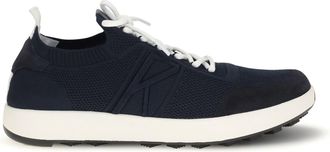 Kiton Mens Knit Sneakers Blue Upper: Fabric Trainers